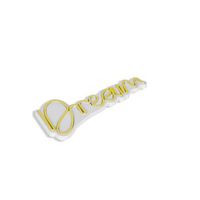 iluminacion led decorativa de plastico dream amarillo 38x17x2 cm