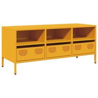 mueble para tv acero laminado en frio amarillo 1015x39x435 cm vidaxl
