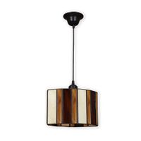 colgante alqueria 1xe27 negrobeismarron regx22x28 cm