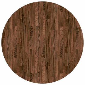 Tablero De Mesa | Encimera Marrón Oscuro Ø 70 X 2,5 Cm Madera De Roble Sólido