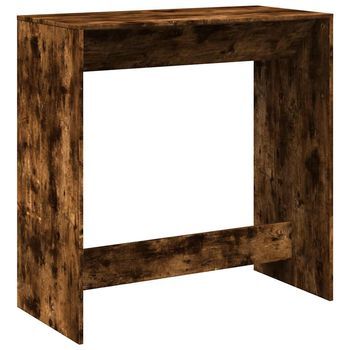 Mesa Alta De Bar Madera Ingeniería Roble Ahumado 102x50x103,5cm