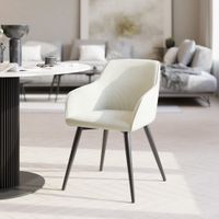 silla de comedor con diseno de pana 58 x 62 x 82 cm cremanegro