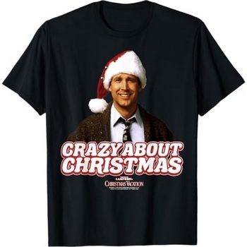 National Lampoon´s Christmas Va Camiseta Crazy About Christmas para hombre