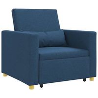 cama sofa desplegable individual azul 90 x 165 x 87 cm tela vidaxl