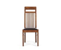 ex-display set of 2 monaco dark solid oak and brown dining chairs