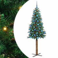 arbol de navidad  decoraciones de navidad delgado con 300 led con soporte verde 180 cm