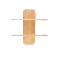 estanteria de pared de madera de caucho 80x22x80 cm