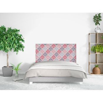Oedim Cabecero Cama Pvc Impresión Digital | Damasco Rosas Y Azules Vintage 200 X 60 Cm | Cabecero Original Y Económico