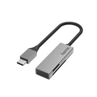 lector de tarjetas hama 00200131 usb-c aluminio 5000 mbits plata