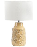 lampara de mesa  ceramica amarillo