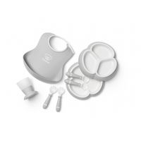 vajilla completa con babero babybjorn 8 piezas color gris
