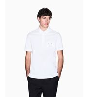 ax armani exchange para hombre xm002231af10366u0009 polo de algodon blanco xs casual manga corta