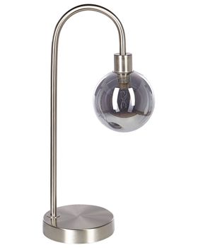 Lámpara de mesa  metal plateado
