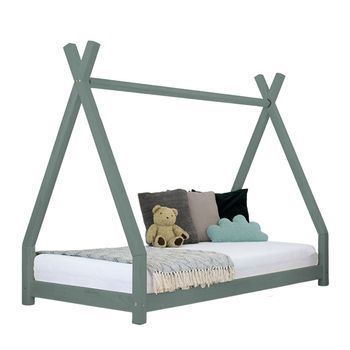 Cama Tipi Infantil Nakana 90 X 190 Verde Salvia