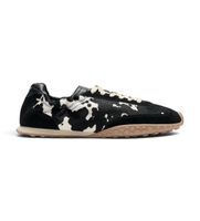 hoff para mujer 22661402 zapatillas de piel bridge napa negro 36 plano cordones casual animal print
