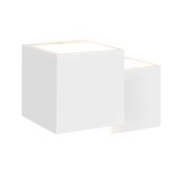 dorfen - aplique de pared de plastico blanco 20 cm g9