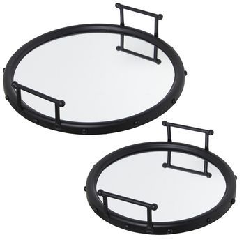 Set 2 Bandejas Negro Mate