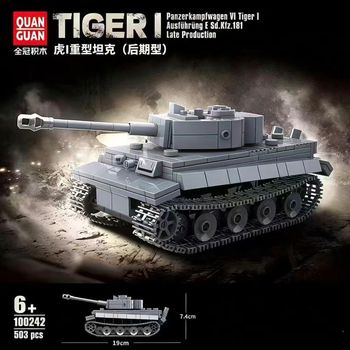 QuanGuan 100242 Bloques de Construcción de Tanque Pesado, 503 Piezas, Vehículo Militar, Juego de Ladrillos DIY, Juguete Coleccionable para Adultos
