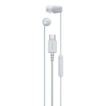 Auriculares Sony IER-EX15C con cable USB-C para llamadas y música con micrófono blanco