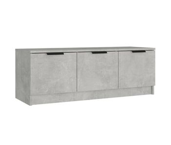 Mueble de tv madera contrachapada gris hormigón 102x35x36,5 cm