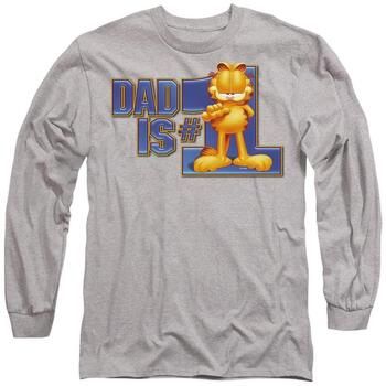 Garfield Camiseta manga larga Dad Is Number One para mujer