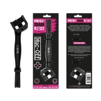 muc-off - cepillo cadena bicycle chain brush para limpieza profunda de transmision de bicicleta diseno ergonomico multifacetico que limpia 3 lados simultaneamente cerdas penetrantes para eslabones y