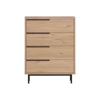 comoda con 4 cajones marron y gris oscuro