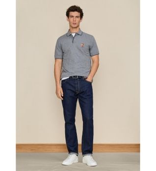 Hackett London para hombre. HM5600236 Polo Lrc Small Logo gris (S), Casual, Algodón, Manga corta