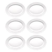 set 6 fuentes opal blancas 36 cm