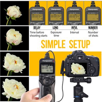 Intervalómetro de lapso de tiempo para cámara, temporizador LCD, liberación remota del obturador para cámaras Canon, Nikon, Sony, Fujifilm, Olympus, Pentax