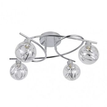 ABRILA Plafon Varanasi Cromo De 4 Luces