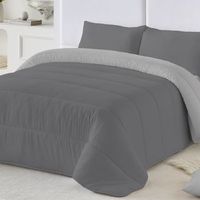 naturals - edredon bicolor cama 180 - microfibra poliester - 300 gr - fabricado en espana - grisgris claro