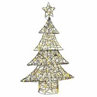 arbol de navidad 120 led calido 150 cm ratan vidaxl