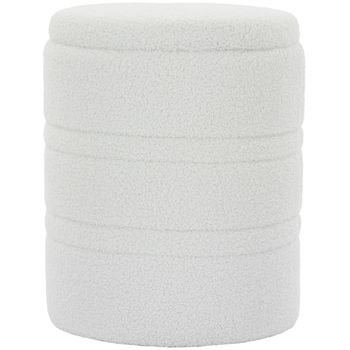 Puff de almacenaje 36.5x36.5x46.5 cm blanco