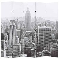 biombo divisor plegable 200x170 cm nueva york blanco y negro vidaxl