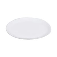 plato de postre ovalado de porcelana blanca