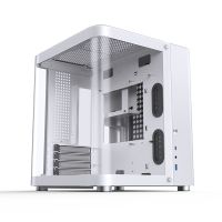caja pc jonsbo tk-1 20 blanca mini tower acero vidrio templado itx micro atx