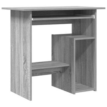 Mesa De Escritorio | | Escritorio De Despacho | Escritorio De Madera Contrachapada Gris Sonoma 80x45x74 Cm