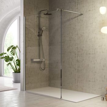 Panel Fijo De Ducha Fresh  90 Cm Cristal Transparente