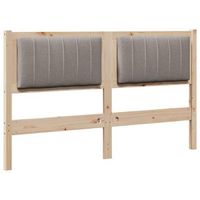 cabecerorpanel de cabecero tapizado marron 140 cm madera de pino macizo