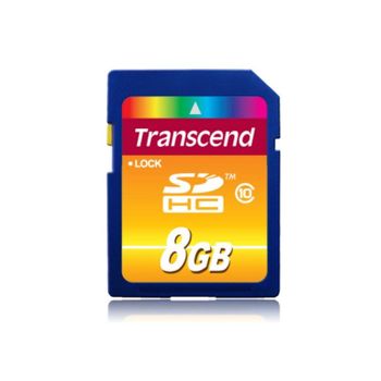 Tarjeta SD Transcend TS8GSDHC10 8GB Clase 10 30MB/s Negra