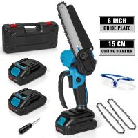 sierra de podar electrica portatil de 21v y 6 pulgadas motosierra recargable pequena para cortar madera herramienta de carpinteria con una sola mano para jardin o huerto