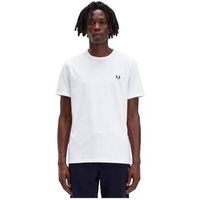 fred perry tops y camisetas t-shirt ringer col rond blanc para mujer