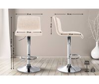 taburete de bar hoover en tela 36x39x84-104 cm