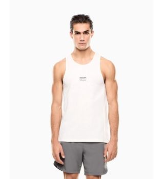 EA7 para hombre. 7M001344_AF22268 Camiseta sin mangas Vigor7 blanco (3XL), Clásico, Poliéster, Sin mangas / Tirantes