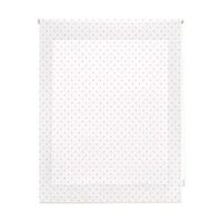estor enrollable premium - estor enrollable tamano 140x180 - estor premium color blanco con motas rosas  blindecor