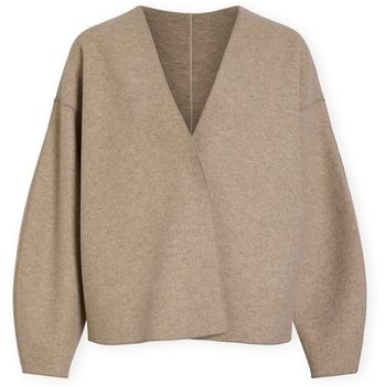 Vila Abrigo Noos Juice Loose Jacket - Natural Melange para mujer