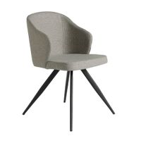 silla comedor tapizada tela gris