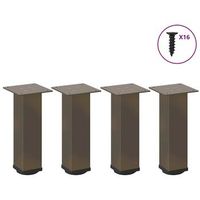 patas para mesa de centro 4 unidades acero natural 42-44 cm acero vidaxl