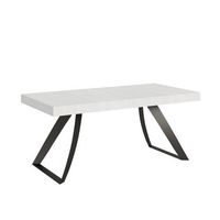 mesa extensible 90x200304 cm proxy fresno blanco estructura antracita